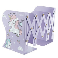 Cute Metal Iron Bookends,Unicorn Book Holder Stand Desk Heavy Adjustable