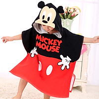 Khăn Tắm Choàng Hoạt Hình Có Mũ Cho Bé Disney (60X120cm)