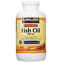 Kirkland Signature Natural Fish Oil Concentrate with Omega-3 Fatty Acids - 400 Softgels (Pack of 2)