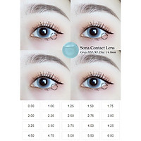 20 Mẫu LENS CẬN 1.25 Độ + khay đựng (kính áp tròng Sona Hàn Quốc)