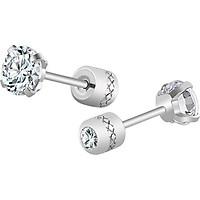 Bông Tai Nam Nữ Đeo 2 Kiểu Chất Liệu Thép Titan Ko Đen Cao Cấp TT 2076 - 1 Cặp