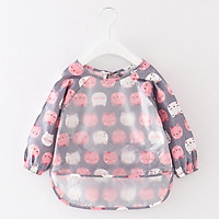 Áo yếm máng dài tay Cotton chống thấm nước cho bé tập ăn dặm, tập vẽ Mastela Dành cho bé từ 0-4 tuổi - Có chọn màu và size