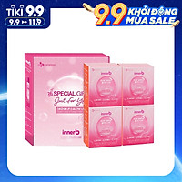 Combo 4 hộp nước uống Collagen Vitamin C sáng da InnerB Glowshot (50mlx6)