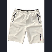 Quần shorts thể thao nam dạng sọt sport đùi chất thun lạnh 4 chiều cao cấp phù hợp tập gym hay mặc nhà có màu trắng và đen DUI-P101