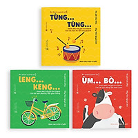 Sách Ehon - Âm thanh quanh bé - Combo 3 cuốn dành cho bé từ 0 - 6 tuổi