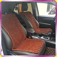 Đệm hạt gỗ Nhãn tự nhiên tựa lưng massage lót ghế ô tô - Kích thước (D X R): 1,1 X 0,45 (M) - Trọng lượng: 2,2Kg