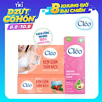 Bộ Đôi Kem Trị Thâm Nách Cléo 35g Và Kem Tẩy Lông Cléo 50g Da Nhạy Cảm