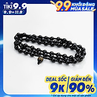 Vòng chuỗi hạt đeo tay phong thủy cho nam nữ đá Obsidian phát lộc VT0009 - phát tài