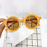 Kính Mát Gọng Tròn Chống Tia Uv Phong Cách Vintage Thời Trang Cho Bé DINOKING KI01