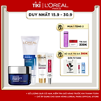 Bộ kem dưỡng trắng giảm thâm nám & sữa rửa mặt & kem chống nắng & HA Serum L'Oreal Paris