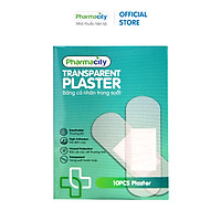 Băng cá nhân Pharmacity Plaster 72x18mm (Hộp 10 miếng)