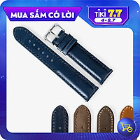Dây đồng hồ da bò Vintage Bụi Leather D111 - Da thật khâu tay thủ công cao cấp - Bảo hành 12 tháng