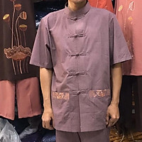 Đồ đi chùa cho nam vải xô (tixi) hàn, đồ bộ nam cao cấp, thời trang nam