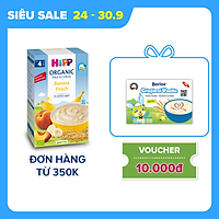 Bột ăn dặm dinh dưỡng Sữa, Chuối, Đào HiPP Organic 250g