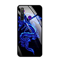 Ốp lưng kính cường lực cho điện thoại Realme 5 Pro - 0270 DRADON02 - Hàng Chính Hãng