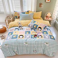 Bộ chăn ga gối cotton LIDACO PL1 - Hoạt Hình (SP001173) - TẶNG VỎ GỐI ÔM