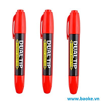 Combo 3 Bút lông dầu 2 đầu MP2918 màu đỏ
