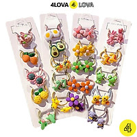 Set 5 dây thun và kẹp tóc 4LOVA kiểu dáng dễ thương cho bé gái từ 1 đến 10 tuổi