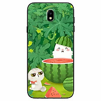 Ốp lưng dành cho Samsung J7 Pro mẫu Hai Chú Mèo Ăn Dưa
