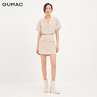 Áo croptop cổ vest GUMAC AA12118