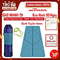 Thảm Tập Yoga Định Tuyến 2 Lớp miDoctor + Bao Đựng Thảm Tập Yoga Định Tuyến + Dây Buộc Thảm Tập Yoga (màu ngẫu nhiên)