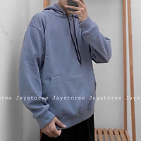 Áo Hoodie Nỉ bông unisex TRƠN màu Xám/Xám xanh UNISEX/Nam nữ unisex ️ Jaystoree