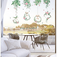 Decal dán tường Giàn hoa - Ocean of flowers trang trí nhà cửa đẹp (86 x 130 cm)
