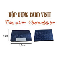 Hộp Đựng Card Visit Cao Cấp, Sang Trọng, Màu Xanh Vân Nổi, Không Đụng Hàng