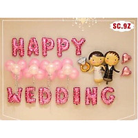 Set happy wedding trang trí đám cưới