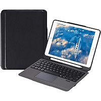 iPad Case with Wireless Keyboard Touch Pad Apple Pencil Holder for iPad Air2/iPad Pro 9.7/iPad 9.7(2017/2018) (Rose