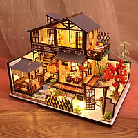 Mô hình nhà DIY Doll House Japanese Forest Valley Kèm Mica Chống bụi