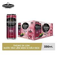 Thùng 24 Lon Cao Strongbow Vị Dark Fruit Dâu đen (330ml / Lon)