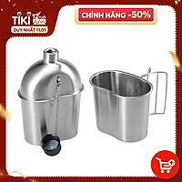 Hộp Đựng Đồ Ăn Quân Nhân Bằng Thép Không Gỉ Với Bộ Cốc Để Cắm Trại Ngoài Trời Dã Ngoại Sinh Tồn