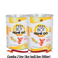 2 lon Tinh bột nghệ Đỏ An Bình (mỗi lon 500gr) - Khỏe bên trong, Đẹp bên ngoài