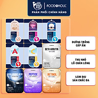 Mặt nạ giấy dưỡng ẩm, dưỡng trắng da Hàn Quốc Foodaholic Mask (Vitamin A,B,C,D,E,K, Ngọc Trai, Tổ yến)