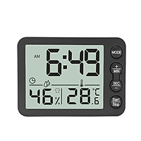 Temperature Humidity Indoor Clock Large Screen Alarm Clock Snooze Function Positive Timing Countdown Magnet Absorption