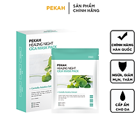 Mặt Nạ Dưỡng Ẩm Giảm Mụn Và Thâm Chiết Xuất Rau Má PEKAH HEALING NIGHT CICA MASK PACK