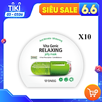 Combo 10 Mặt Nạ BNBG Phục Hồi Thư Giãn Da Vita Genic Relaxing Jelly Mask 30ml x10