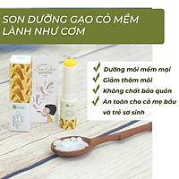 Son dưỡng môi Gạo Cỏ Mềm Không Màu Giúp Dưỡng Mềm Môi Chống Khô Nẻ An Toàn Cho Cả Mẹ Bầu Và Trẻ Sơ Sinh 3,6g