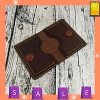 Ví mini đựng thẻ AMT, ví đựng giấy tờ name card da bò thật 100% handmade - Dyshop MN226