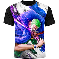 Áo One Piece Zoro OP01, Áo thun One Piece 3D Đen