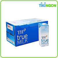 Thùng Sữa Tươi Tiệt Trùng Ít Đường TH True Milk (1L x 12 hộp)
