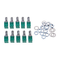 10 Pcs B10K Audio Amplifier Sealed Potentiometer Double 8-Pins