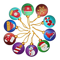 10PCS DIY New Year 2020 Natural Christmas Tree Ornament Pendant Xmas Gift Noel Christmas Decoration for Home Navidad