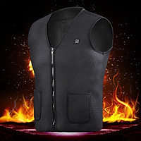 Áo Jacket Sưởi Ấm Bằng Điện Cho Du Lịch Trượt Tuyết Đen (Size M)