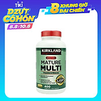 Vitamin tổng hợp Kirkland Mature Multi Adult 50+ Hộp 400 viên của Mỹ - dành cho nam, nữ trên 50 tuổi, Tăng cường miễn dịch, phòng bệnh tật, đặc biệt là các bệnh lây nhiễm, bệnh do virus, vi khuẩn