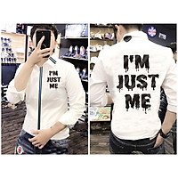 Áo sơ mi nam họa tiết chữ I'M JUST ME