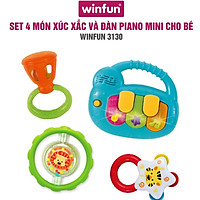Set đồ chơi xúc xắc 4 món cho bé Winfun 3207/3130/3131 kích thích phát triển giác quan