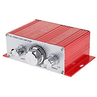 Ampli âm Thanh Nổi Mini Hi-Fi Ampli MP3 20W 12 V Cho Hệ Thống Gia đình ô Tô-Đỏ