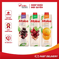 COMBO 3 Hộp Nước Ép Nho + Quýt + Cherry Malee 1L (Thái Lan)
